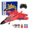 ANTSIR F22 RC Airplane, 2.4GHz Remote Control Jet with Gyro Stabilizer, LED Lights, 2 Batteries, Easy to Fly for Kids Boys Adults Beginners (Red) view 1
