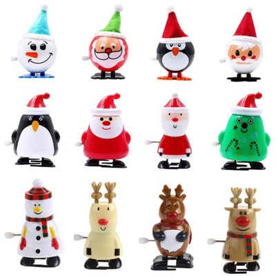 FELTECHELECTR 12pcs Christmas Themed Wind-up Toys for Boys and Girls Fun Walking Toys for Xmas Parties and Pranks Safe and Playthings for Holiday Celebrations