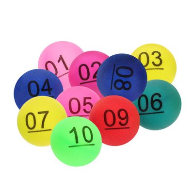 Toddmomy 20number Multicolored Table Tennis Balls for Raffles and Games Balls for Group Activities Draw-Based Fun and Lottery Events