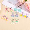 Mikovivi 6 Pairs Colorful Clip on Drop Earrings Set, Resin No Pierced Design Kids Child Dangle Earrings Cute Butterfly Ear Clips for Children Toddler Party Daily Wearing Princess Jewelry view 3