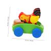 Abaodam 1pc Wooden Pulling Toy for Toddlers Chicken Eggs Cart and Easy to Grip for Boy Playtime Parent-boy Girl Bonding view 3