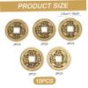 10Pcs Chinese Coin, Ancient Style Copper Feng Shui Chinese Lucky Coin for Prosperity Protection Good Fortune Wealth and Successes, Feng Shui view 4