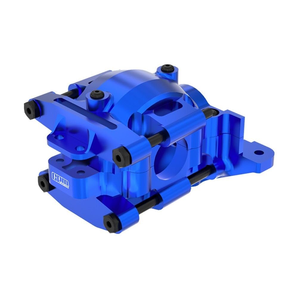 Aluminum 7075 Alloy Rear Upper and Lower Bulkhead for Traxxas 1:16 Mini Maxx/Mini Slash/XRT VXL 3S Monster Truck Upgrades - Blue