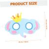ABOOFAN 4pcs Cute Animal Masks for Boys and Girls Non-woven Party Masks for Preschool Includes Tiger Deer Lion Elephant for School Events and view 2