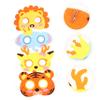 ABOOFAN 4pcs Cute Animal Masks for Boys and Girls Non-woven Party Masks for Preschool Includes Tiger Deer Lion Elephant for School Events and view 3