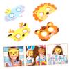 ABOOFAN 4pcs Cute Animal Masks for Boys and Girls Non-woven Party Masks for Preschool Includes Tiger Deer Lion Elephant for School Events and view 4