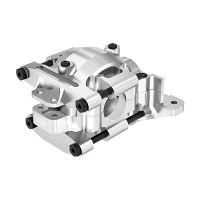 Aluminum 7075 Alloy Rear Upper and Lower Bulkhead for Traxxas 1:16 Mini Maxx/Mini Slash/XRT VXL 3S Monster Truck Upgrades - Silver
