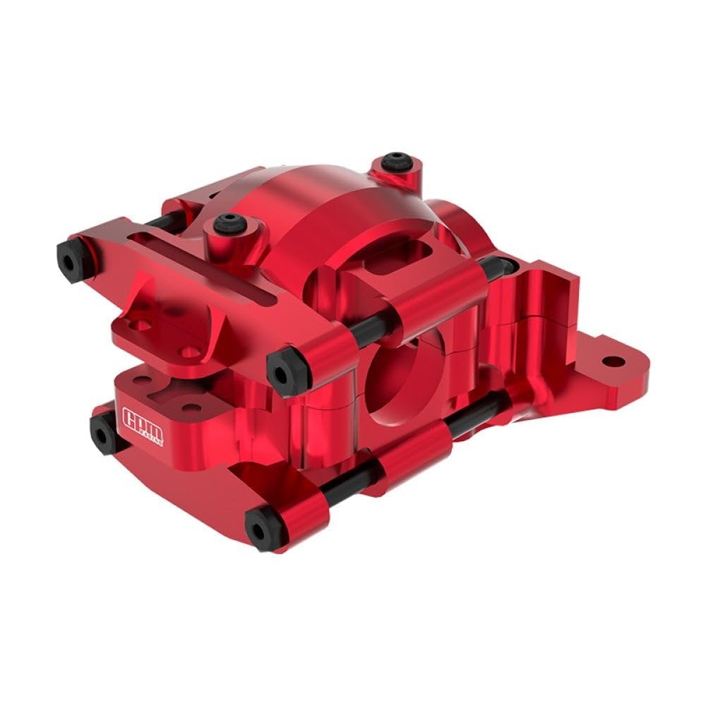Aluminum 7075 Alloy Rear Upper and Lower Bulkhead for Traxxas 1:16 Mini Maxx/Mini Slash/XRT VXL 3S Monster Truck Upgrades - Red