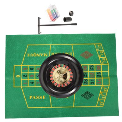 Cabilock Poker Wheel Game Fun Home Poker Rotating Wheel for Parties Roulette Game with Chips Beads Gatherings and Events