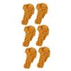 Abaodam 6pcs Realistic Fake Fried Chicken Legs Lifelike Drumstick Props for Kitchen Home Decor Prank Decoration Photography Accessories Material view 1