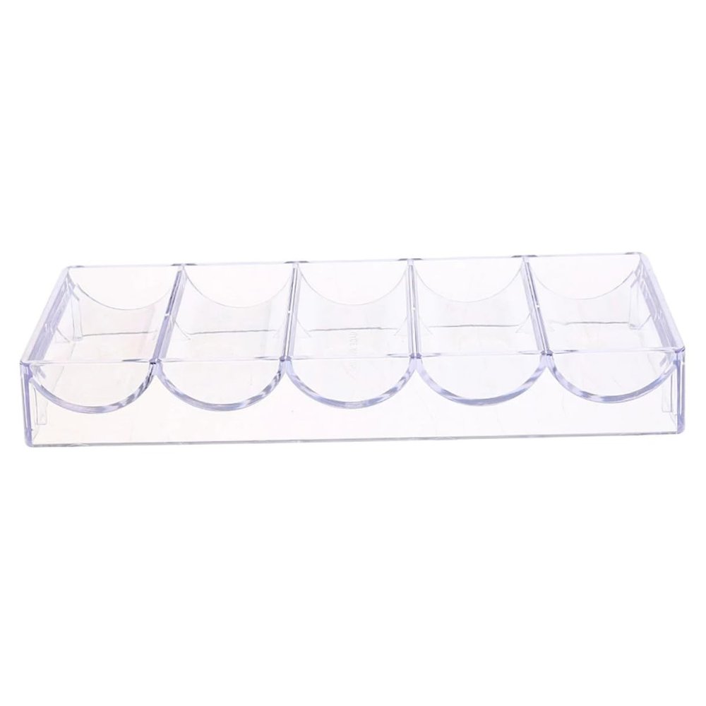 BESTonZON 1pc Acrylic Poker Chips Storage Box Chip Tray Organizer for Tidy Tables Lightweight Design for and Practical Storage