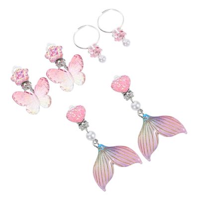 HANABASS 3pairs Cute Clip Earrings for Girls Non-pierced Safe and Lightweight Ear Jewelry for Daily Wear and Special Occasions