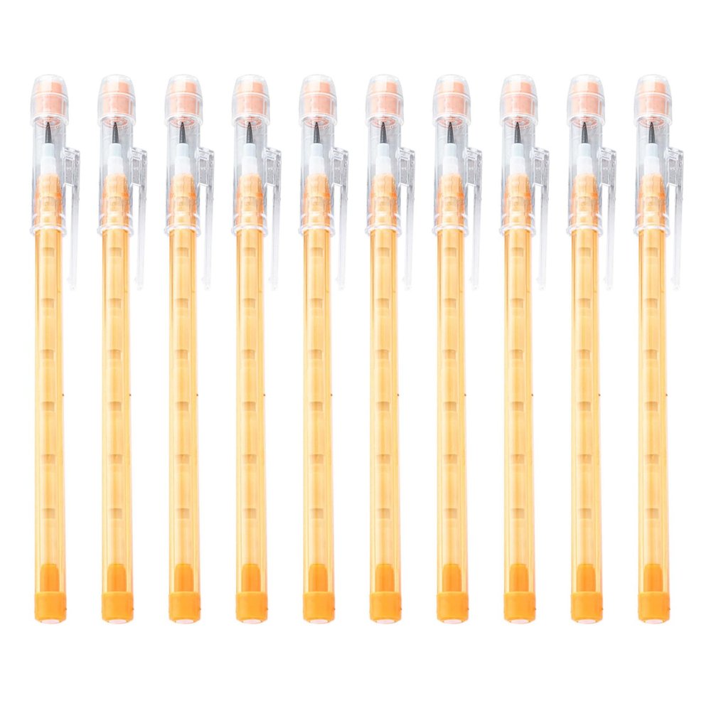 10Pcs Stackable Push Fun Pencils with Eraser Stacking Point Leads Pencils Translucent Multiple Point Stackable Pencil
