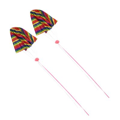 KESYOO 2pcs 70cm Cartoon Parachute Toys Hand Throw Mini Parachutes String for Outdoor Educational Play and Science Experiments