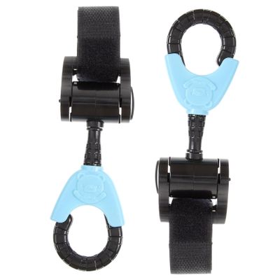 Abaodam 2pcs Stroller Hooks Rotating Hanging Bag Hooks for Diaper Bags Lightweight and Easy to Install Compatible Strollers and