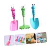 LIOOBO Cartoon Shovel Rake Set Boys and Girls Garden Tools Plastic Handles for Boys Girls view 3