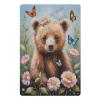 Rustic Floral Baby Bear Tin Sign for Nursery Wall Sweet Animal Metal Art for Infant Bedroom Adorable Gift for New Parents or Baby Shower 5.5x8 inch view 1