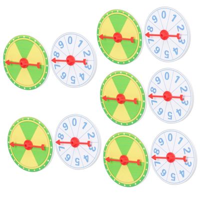 Alipis 10pcs Prize Wheel Game Turntable for Parties Classrooms and Events and Smooth-running Pointer for Fun and Surprises