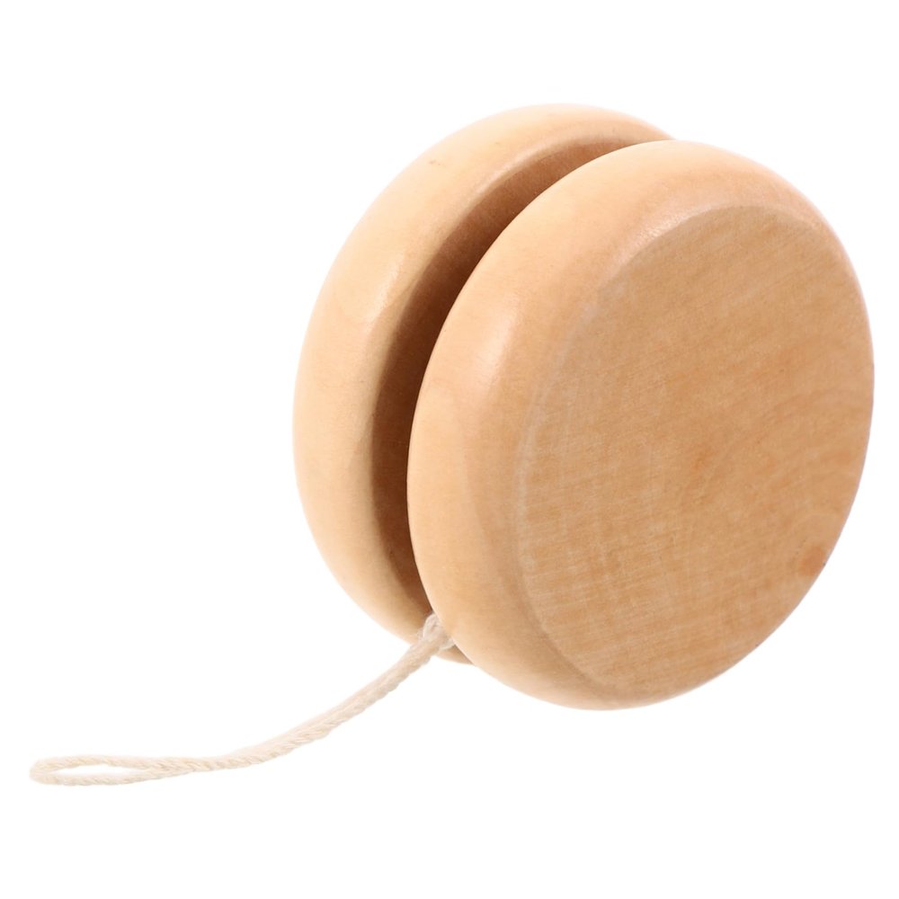 SUPVOX Blank Wooden Yoyos Solid Wood Yo Yo Toys Fun Engaging for Boys and Girls Yoyo String Replacement for Party Games