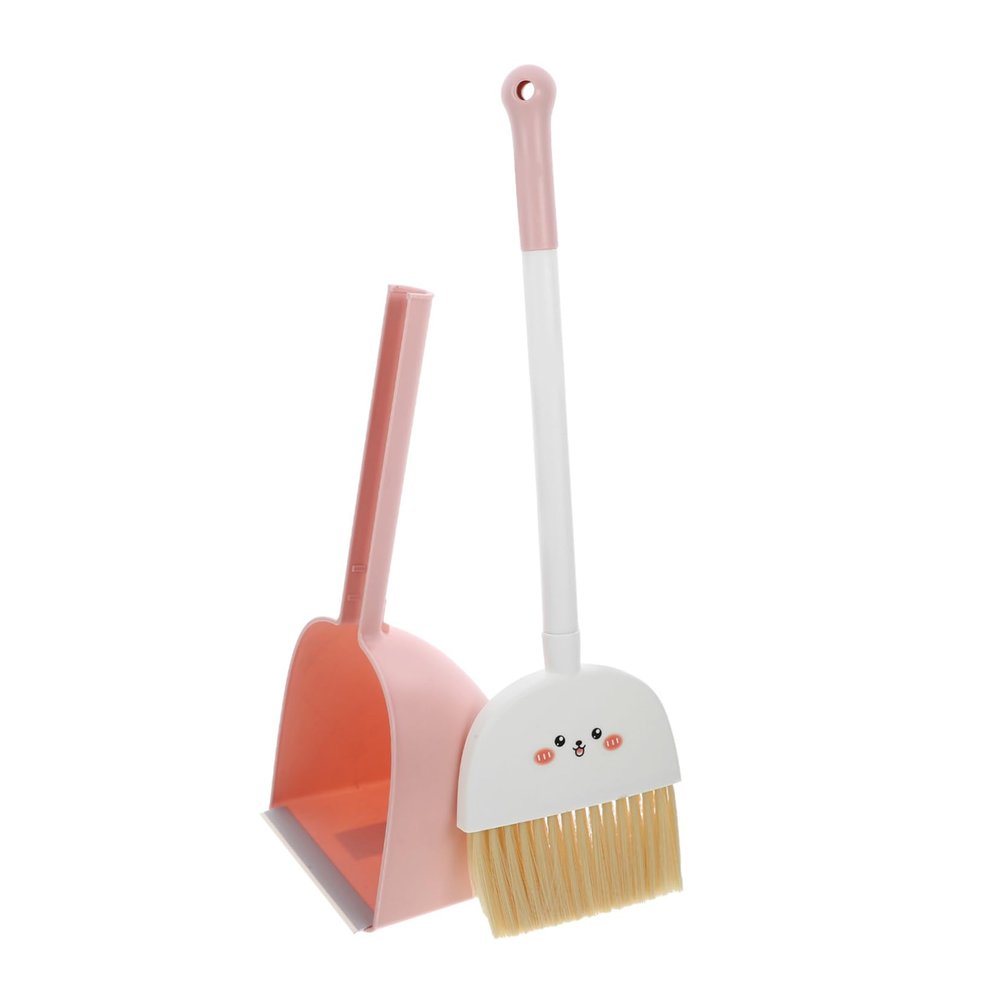MAGICLULU 1set Cute Cartoon Animal Broom and Dustpan Toddlers Housekeeping Cleaning Tools Safe Material for Boy Girl Playtime Cleaning Activities Compact and Portable Design