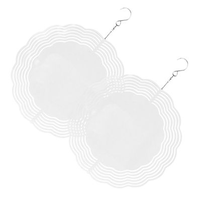CIYODO 2pcs Metal Blank Wind Spinner for Sublimation DIY Garden Decoration Round Shape for Outdoor Hanging Photos and Designs
