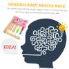 CIYODO Early Learning Toy Kids Wooden Abacus Time Concept Clock Montessori Math Educational Toy view 3