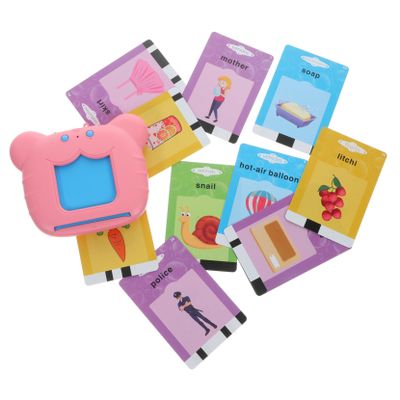 FELTECHELECTR 1Set Interactive Learning Card Machine for Educational with Illustrations Cognitive Skill Development Portable Language Learning Device Fun Reading Experience