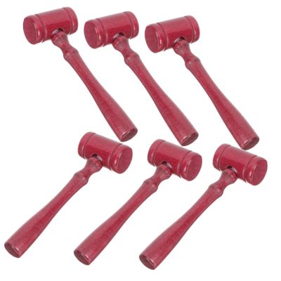 jojofuny 10pcs Decorative Wooden Judge Gavel Smooth Finish Cognitive Gravel Tool for Auctions Boys and Girls Toys and Courtroom Use