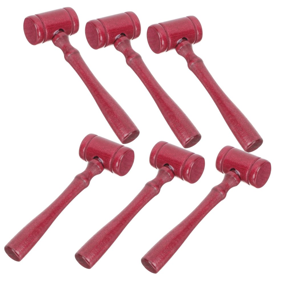 jojofuny 10pcs Decorative Wooden Judge Gavel Smooth Finish Cognitive Gravel Tool for Auctions Boys and Girls Toys and Courtroom Use