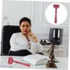 jojofuny 10pcs Decorative Wooden Judge Gavel Smooth Finish Cognitive Gravel Tool for Auctions Boys and Girls Toys and Courtroom Use view 2