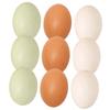 Toddmomy 9pcs Wooden Eggs for Painting Decorative Eggs for Boys and Girls Simulation Toys for Home Farmhouse Party Decorations view 1