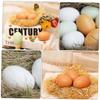 Toddmomy 9pcs Wooden Eggs for Painting Decorative Eggs for Boys and Girls Simulation Toys for Home Farmhouse Party Decorations view 3