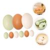 Toddmomy 9pcs Wooden Eggs for Painting Decorative Eggs for Boys and Girls Simulation Toys for Home Farmhouse Party Decorations view 4
