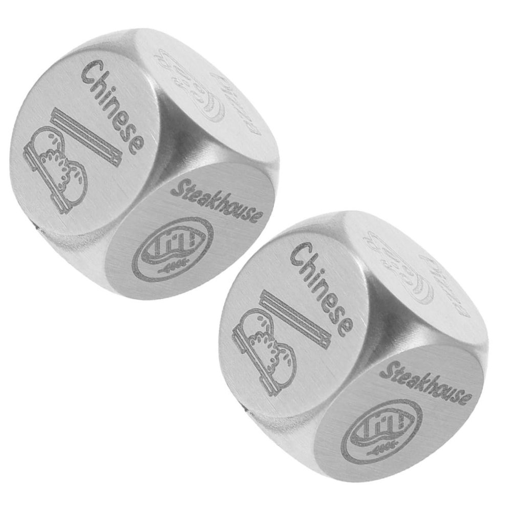 BRIGHTFUFU New Flavors Every Time Set of 2 Stainless Steel Meal Decision Game Props Romantic Dates and Gatherings