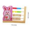 Totority Dual Function Wooden Clock Abacus Toy for Kids Math Learning Beads Educational Tool view 2
