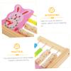 Totority Dual Function Wooden Clock Abacus Toy for Kids Math Learning Beads Educational Tool view 3