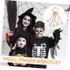 SAFIGLE Skull Fingers Bracelet for Women Gothic Skeleton Hand Chain Accessory for Halloween Costumes Lightweight for Masquerades Carnivals and Festivals view 3