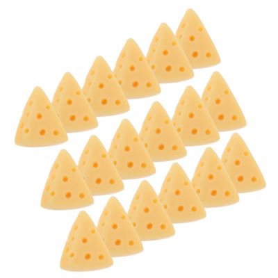 SUPVOX 50pcs Simulated Cheese Models for DIY Projects Kitchen Decor and Photography Props Realistic Cheese Ornaments for Home Parties and Creative Crafts