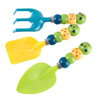KICHOUSE 1set Boys and Girls Gardening Tools Cartoon Beach Shovel and Rake for Outdoor Fun Lightweight and Safe Planting Tools for Boy Girl for Garden Sandbox and Beach Play