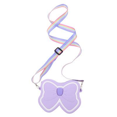 Veemoon Silicone Sling Bag for Girls Bowknot Purse Shoulder and Wallet Boys and Girls School Bag