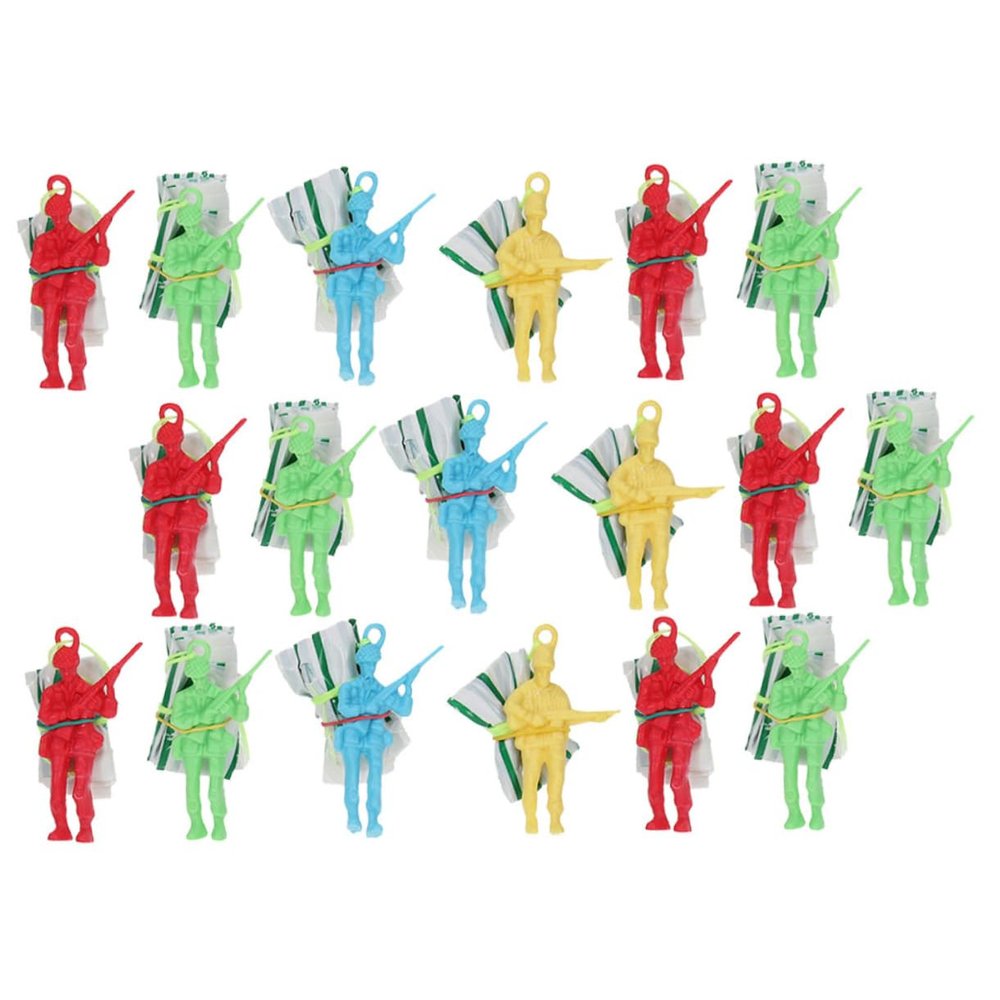 BESTonZON 30pcs Parachute Toy for Outdoor Fun Easy to Use Boy Girl Flying Toys for Boys and Girls for Birthday Parties Holidays and Family Activities