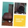 DECHOUS Wooden Go Jar Chess Pieces Storage Box Lidded Chess Containers for Game Pieces Portable view 4