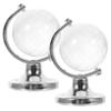 DIYEAH 2pcs Earth Globe for Boys and Girls Desk Decor Rotating Tabletop Decor Glass Base Educational view 1