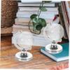 DIYEAH 2pcs Earth Globe for Boys and Girls Desk Decor Rotating Tabletop Decor Glass Base Educational view 3