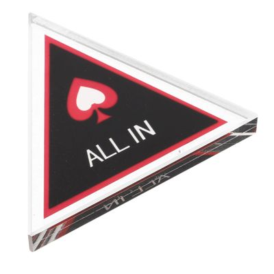 Kisangel All in Chip Button, Triangle Poker Chips Game, Acrylic Poker Table Numbers Markers for Dealer Button Plaything Party Supply