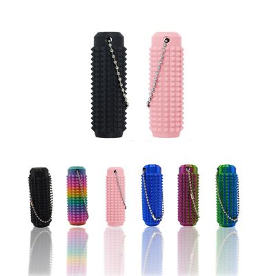 2Pcs Little Ouchies Pain Fidget, Fidget Toy for Adults, Hard Spiky Fidget Massage Keychain , 3D Printed Mini Pain Keychain Sensory Toy ,Novelty Gifts for Friends Pink Black
