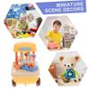 Kisangel 1set Pretend Ice Cream Cart Toy for Boy Girl Miniature Ice Cream Truck Playset Interactive Features for Early Educational Fun Lightweight Portable view 4