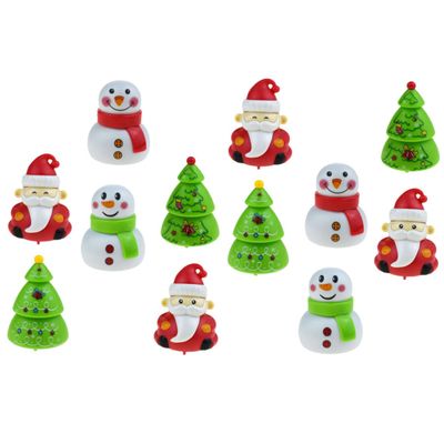 FELTECHELECTR Xmas Themed Pull Back Cars 2pcs Each 12pcs Total Santa Windup Car Toys for Toddlers