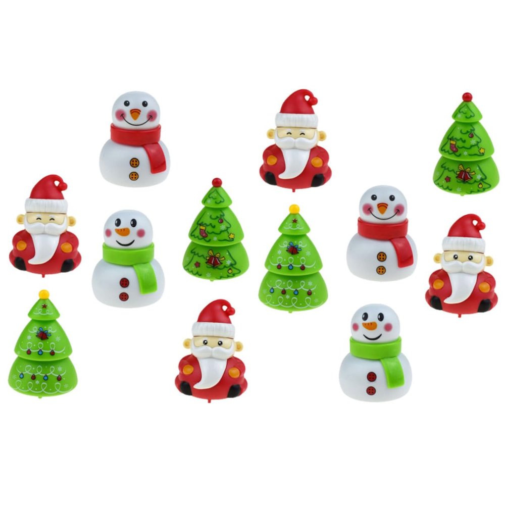 FELTECHELECTR Xmas Themed Pull Back Cars 2pcs Each 12pcs Total Santa Windup Car Toys for Toddlers