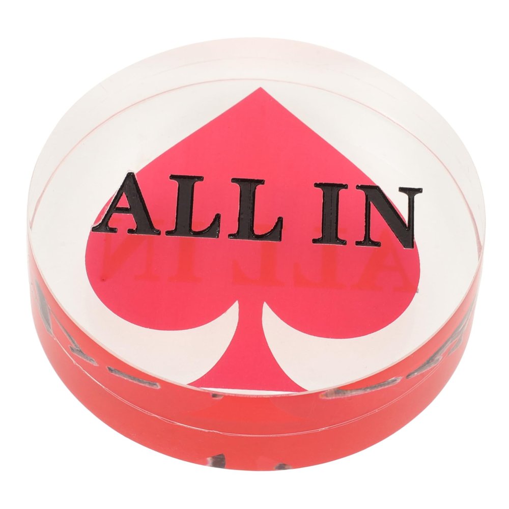 Toddmomy Poker Dealer Button Double Layer Acrylic Engraved Design for Game and Parties Lightweight and Smooth Finish for and Enthusiasts